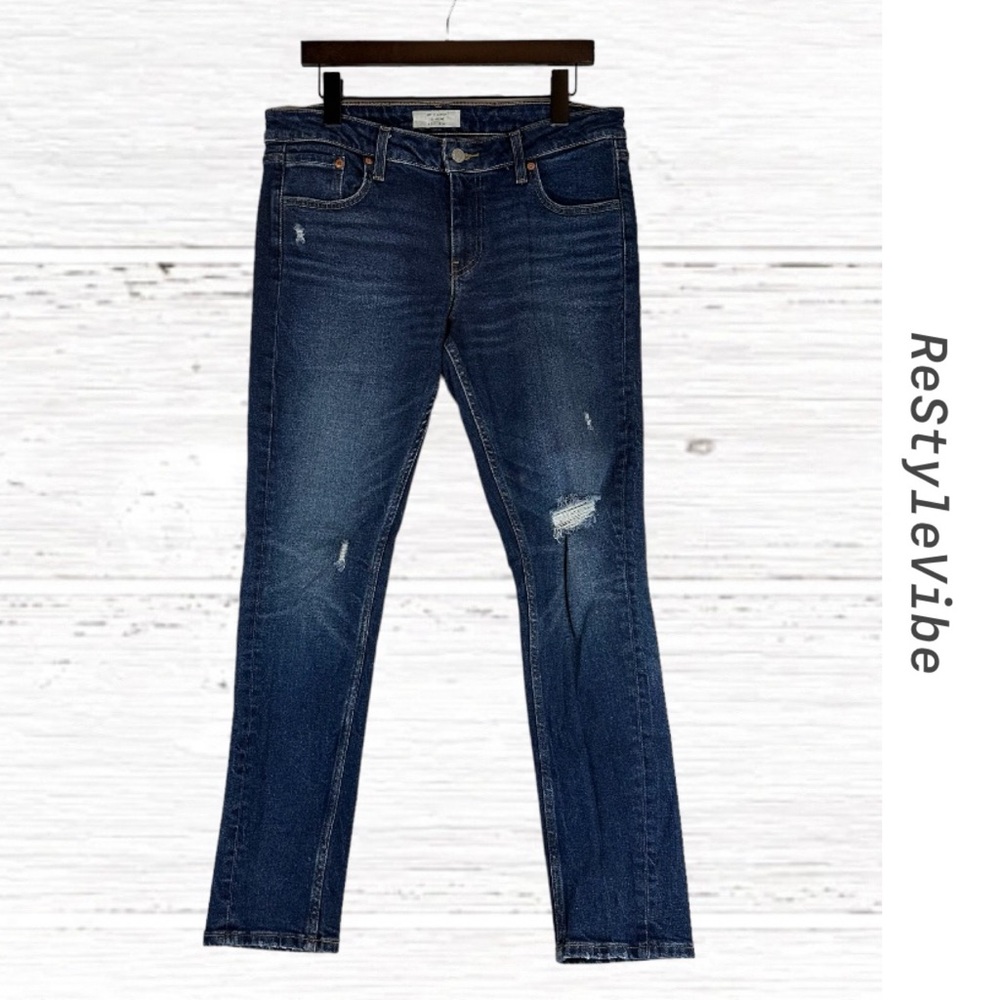 LEVI’S ALTERED Women’s Size W31 L30 Denim Jeans 711 Skinny Style Fit Stretch